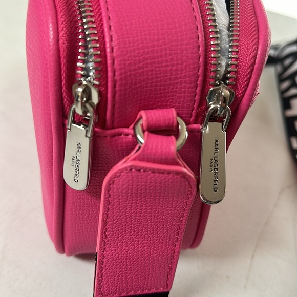 Karl Lagerfeld Paris Barbie Core Hot Pink Camera Crossbody Hand Bag NWT - Picture 8 of 9